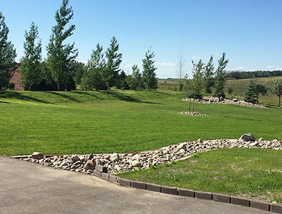 Finished sand treatment mound